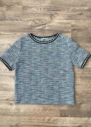 Твідова футболка zara