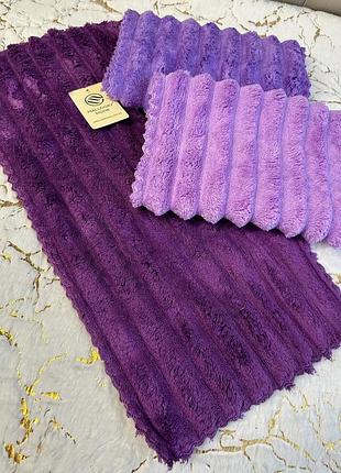 Набір з 3-х рушників  мікрофібра malloory home фіолетові