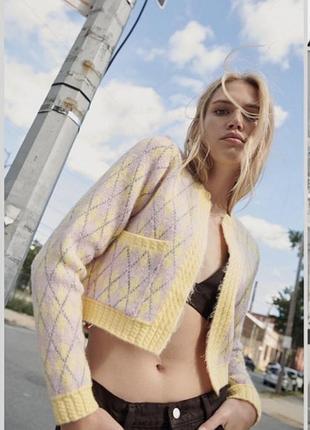 Кардиган zara с шерстью