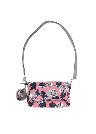 Сумка кросс - боди женская kipling текстильная с подвеской