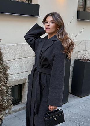 Базовое пальто с поясом