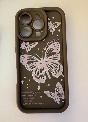 Силіконовий чохол на айфон 16 про iphone 16 про метелик butterfly