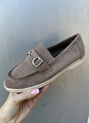 Жіночі осінь лофери/ туфлі капучино