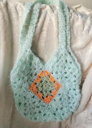 Зв'язана сумка, шопер, авоська.