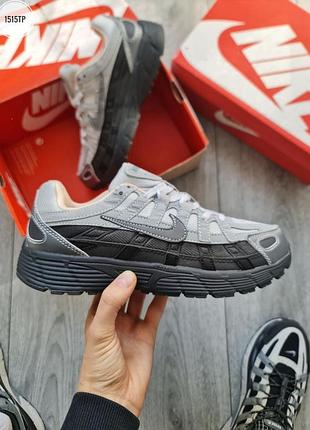 Мужские кроссовки nike p-6000 gray/black