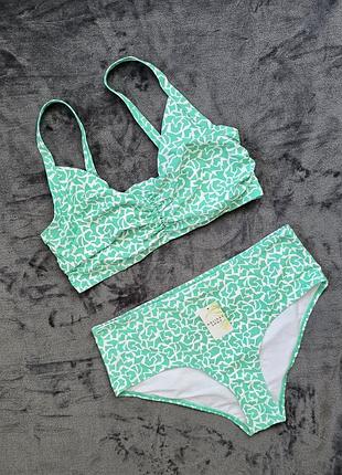 Купальник, раздельный, светло-зеленый, go green wash, 12 размер.