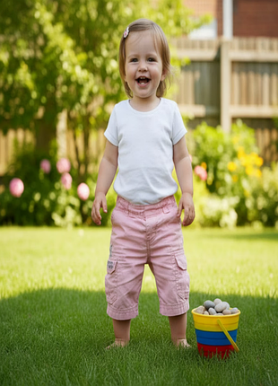 👶 хлопковые розовые брюки для девочки от little rebel