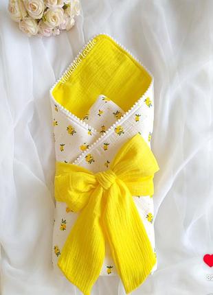 Конверт конвертик ковдра на виписку муслін