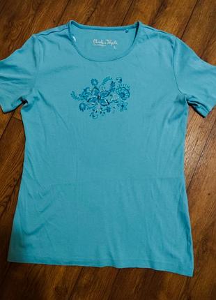 Женская футболка в рубчик л-хл размер