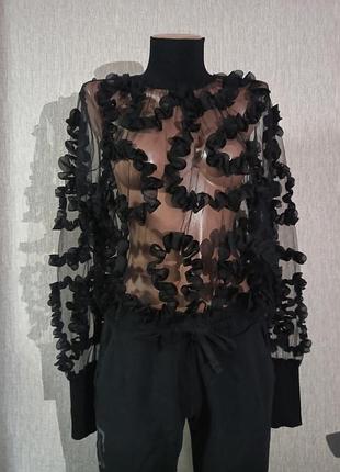 Женская готическая кофта с кружевом