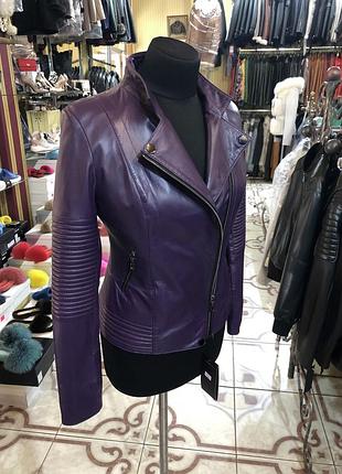 Шкірянка фіолет косуха,піджак,комір стійка