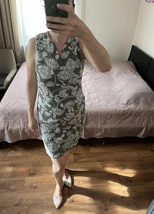 Платье из льна и вискозы