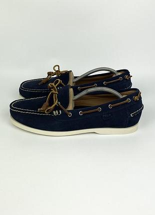 Топсайдери / лофери / мокасини polo ralph lauren millard 14557 uk9 us10 eur43 шкіряні замшеві темно сині чоловічі old money 💰  розмір 43 / 27.5 см