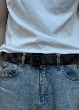 Ремінь  чоловічий burberry чорний