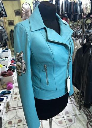 Ексклюзивна шкіряна косуха італія джамбо