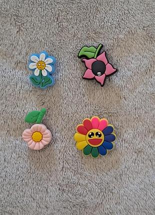 Джибитсы для кроксов, сабо цветы, джибитсы цветочки, джибитсы цветочки для девочки, jibbitz crocs