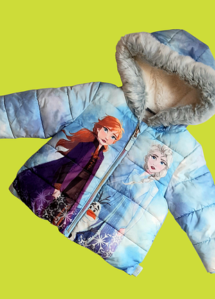 Ельза та анна frozen disney зимова куртка на дівчинку 2-3 роки