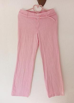 Розовые брюки хлопковые женские