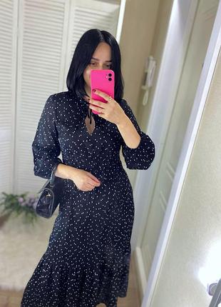 Сукня міді в горошок white uk 10