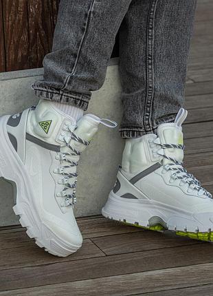 Термо кроссовки nike acg air zoom gaiadone#x gore-tex white белые мужские