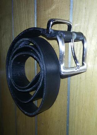 Lee river(ирландия)- ремень черный кожаный 3см, xl (90-105cm)