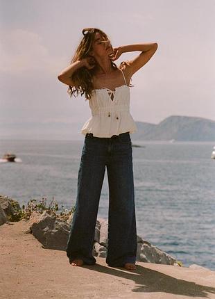 Джинси straight wide leg zara розмір 36