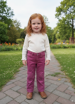 Дитячі джинси дівчинка h&m рожеві, 3 роки, довжина 54 см, талія 28 см, бавовна