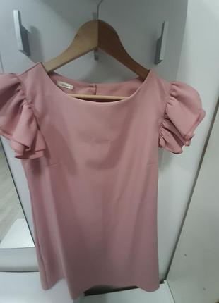 Летнее платье цвет пионы, короткое, свободного кроя, 44 размер, очень хорошее состояние