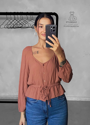 💞 шикарна блузка із зав'язками 12 л 48 💞
