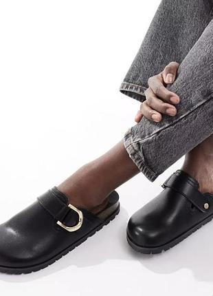 Кожаные сабо, клоги stradivarius - 40 р-р