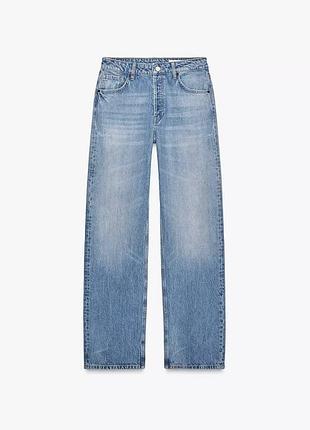 Джинси zara straight mid rise
