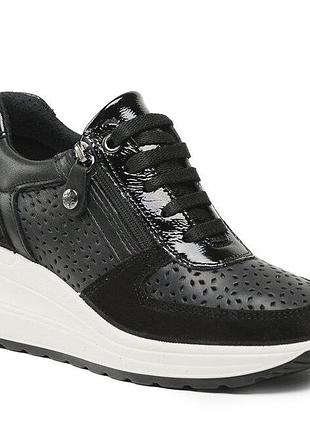 Кроссовки женские на танкетке кожаные 355560imac