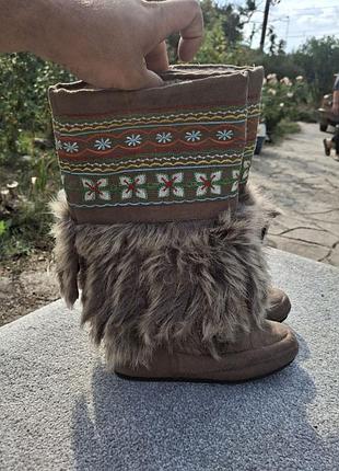 Осенние замшевые женские сапожки