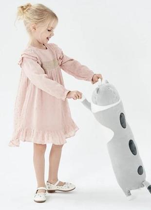 Мягкая детская игрушка котик батон 50 см плюшевая игрушка кот батон для детей серый