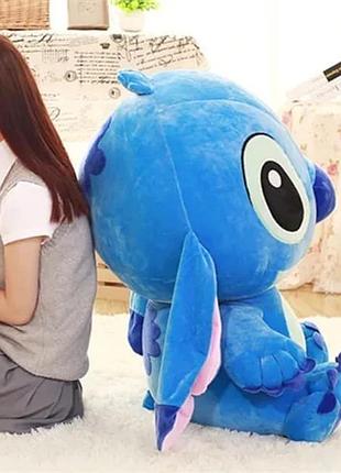 Игрушка мягкая для детей стич 65 см из фильма лило и стич детский плюшевый стич синий
