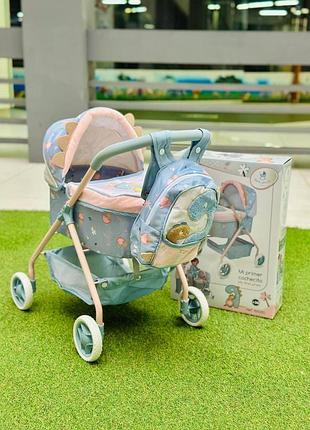Детская коляска для куклы с аксессуарами металлическая игрушечная коляска для девочки 3+ лет