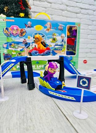 Трек с машинками и фигурками песики-спасители 2 авто и 2 героя для мальчика детский игровой набор дорога с машинками