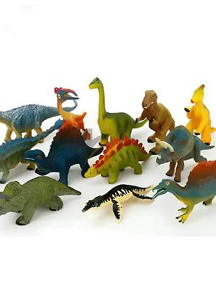 Набор фигурок динозавры 12 шт реалистичные игрушечные динозаврики для детей
