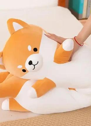 Мягкая детская игрушка корги батон 120 см большая плюшевая игрушка подушка для детей