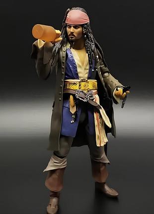 Игрушечная фигурка капитан джек спароу из фильма пираты карибского моря коллекционная подвижная статуэтка джека воробья
