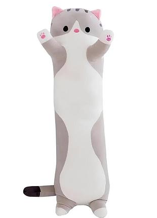 Плюшевий кіт батон для дітей 45 см плюшева м'яка дитяча іграшка котик