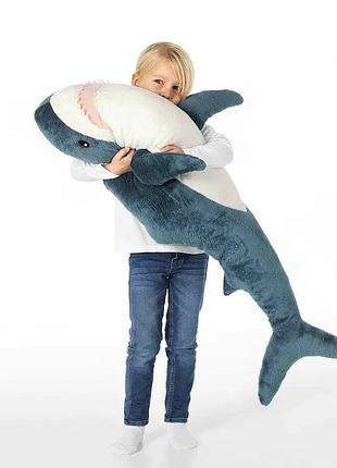 Плюшева дитяча акула 160 см сірий м’яка іграшка для дітей акула