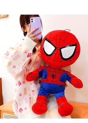 Игрушка плюшевая спайдермен 55 см для детей детская мягкая игрушка человек паук