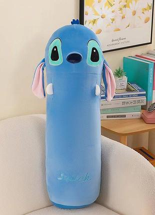 Плюшевая игрушка батон стич 100 см с ушками для детей мягкая детская игрушка стич из фильма лило и стич синий