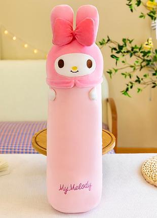 Плюшевая игрушка батон 100 см мелоди с ушками для детей мягкая детская игрушка my melody розовая