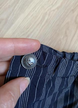 Штани в смужку жіночі сині стильні штани вінтажні - s