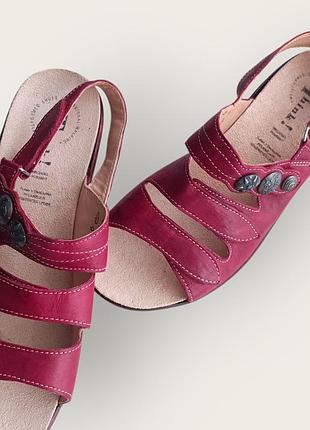 Босоножки женские ортопедические бордовые. легкая летняя обувь для проблемных ножек для долгих прогулок