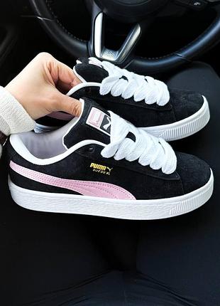 Кросівки puma suede xl black pink white