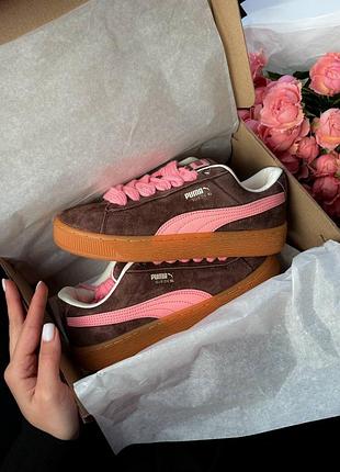 Кросівки puma suede xl brown/pink