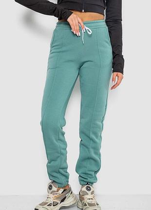 Штани спортивні, на флісі, р.- s,m,l,xl, жіночі, оливкові, демісезон/зима, одяг, 247r7555